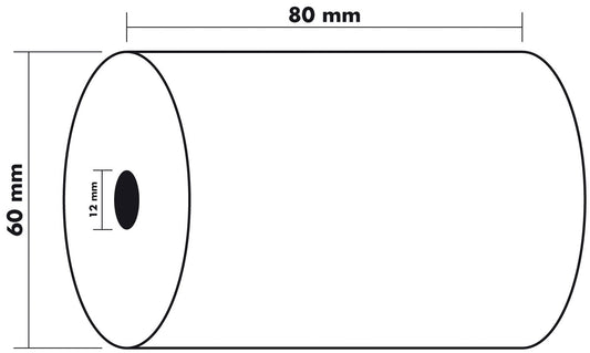 EXACOMPTA Rolle Thermo Papier 10Stk. 43824E 80x60mmx44m für Kasse