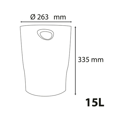 EXACOMPTA Papierkorb Ecobin 15 l 45331D hellrosa