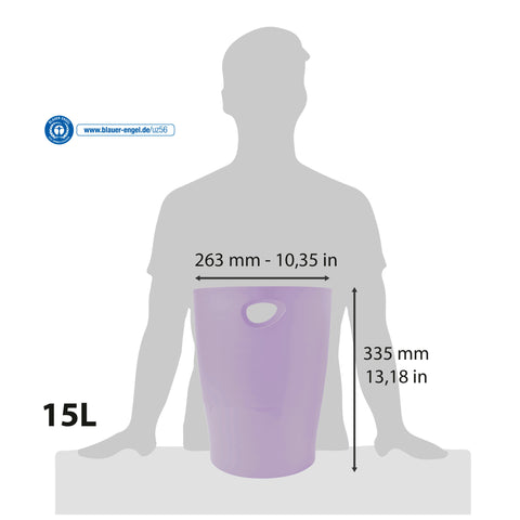 EXACOMPTA Papierkorb Ecobin 15 l 45364D Aquarel, malve
