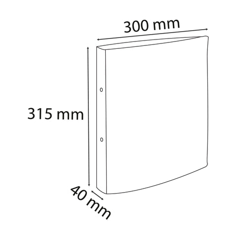 EXACOMPTA Ringbuch Aquarel 4cm 54567E korallenrot 2-Ring A4