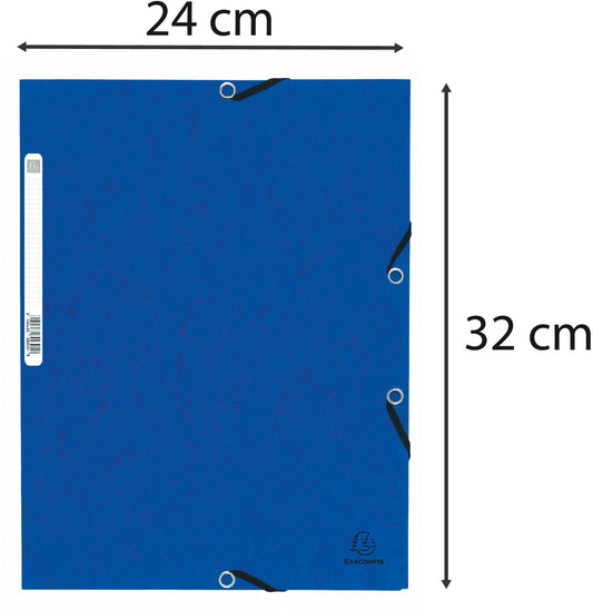 EXACOMPTA Gummibandmappe A4+ 55302E blau manila