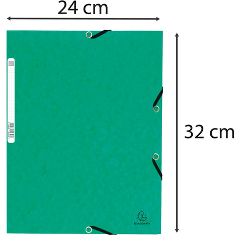 EXACOMPTA Gummibandmappe A4+ 55303E grün manila