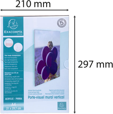 EXACOMPTA Wandsichttasche A4 84858HD transparent vertikal