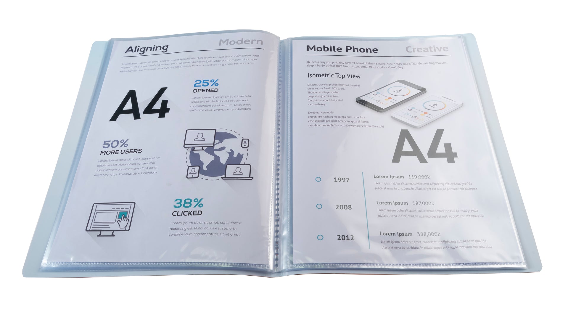 EXACOMPTA Sichtbuch Aquarel A4 88260E ass. 20 Taschen