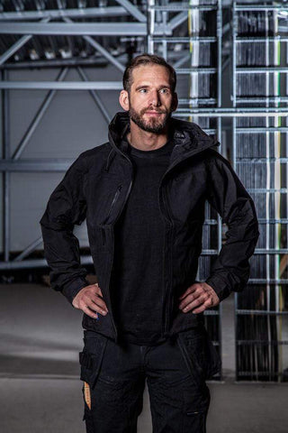 Elastische Jacke mit Kapuze- Atmungsaktiv, wind- und wasserdicht