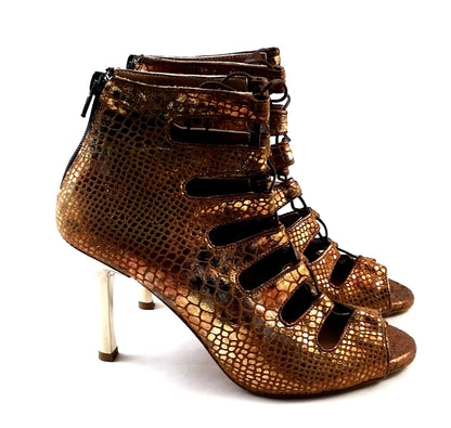 Chaussures de danse Magnet Tempt en cuir bronze
