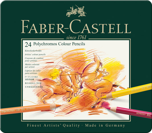 FABER-CASTELL Farbstift 110024 Polychromos 24er Metalletui