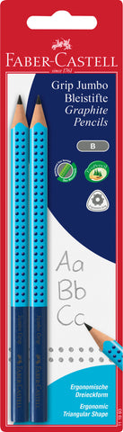 FABER-CASTELL Bleistift Jumbo Grip B 111993 4 Farben, Set