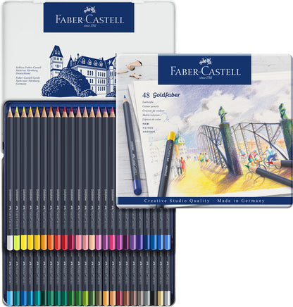 FABER-CASTELL Goldfaber Farbstift 114748 48er Metalletui