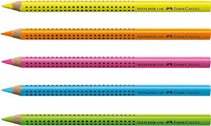 FABER-CASTELL Textliner Jumbo Grip 5mm 114851 neon blau