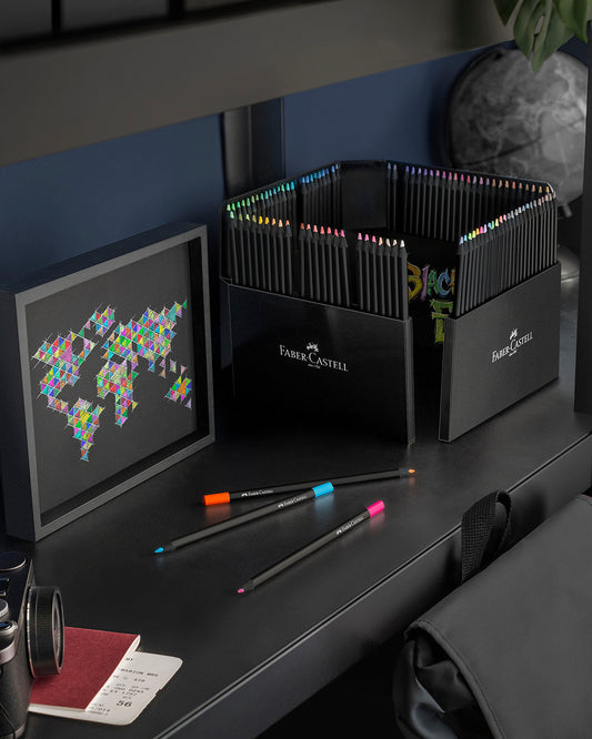 FABER-CASTELL Farbstifte Black Edition 116411 Kartonetui 100er