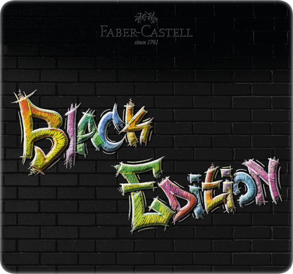 FABER-CASTELL Farbstifte Black Edition 116425 24 Farben, Metalletui