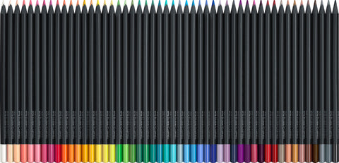 FABER-CASTELL Farbstifte Black Edition 116450 Kartonetui 50er