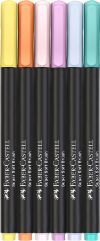 FABER-CASTELL Fasermaler Black Edition 116453 Pastell 6er Etui