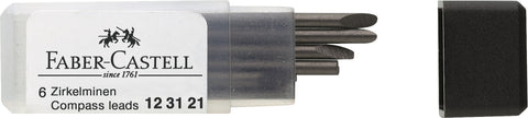 FABER-CASTELL Zirkelminen 25mm 123121 6 Stück, Dose