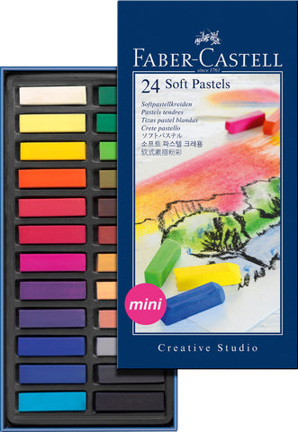 FABER-CASTELL Softpastellkreiden Mini 128224 24er Kartonetui