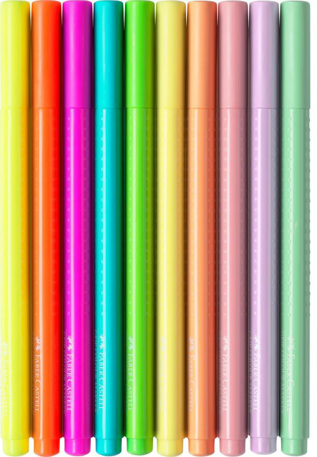 FABER-CASTELL Grip Colours 155312 10 Faren, Neon und Pastell