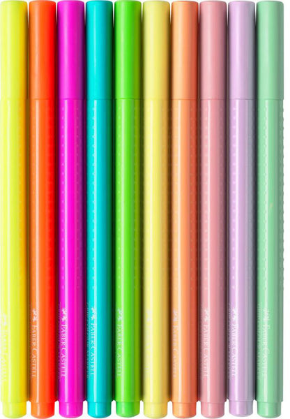 FABER-CASTELL Grip Colours 155312 10 Faren, Neon und Pastell