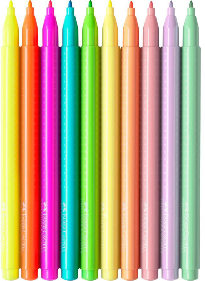 FABER-CASTELL Grip Colours 155312 10 Faren, Neon und Pastell
