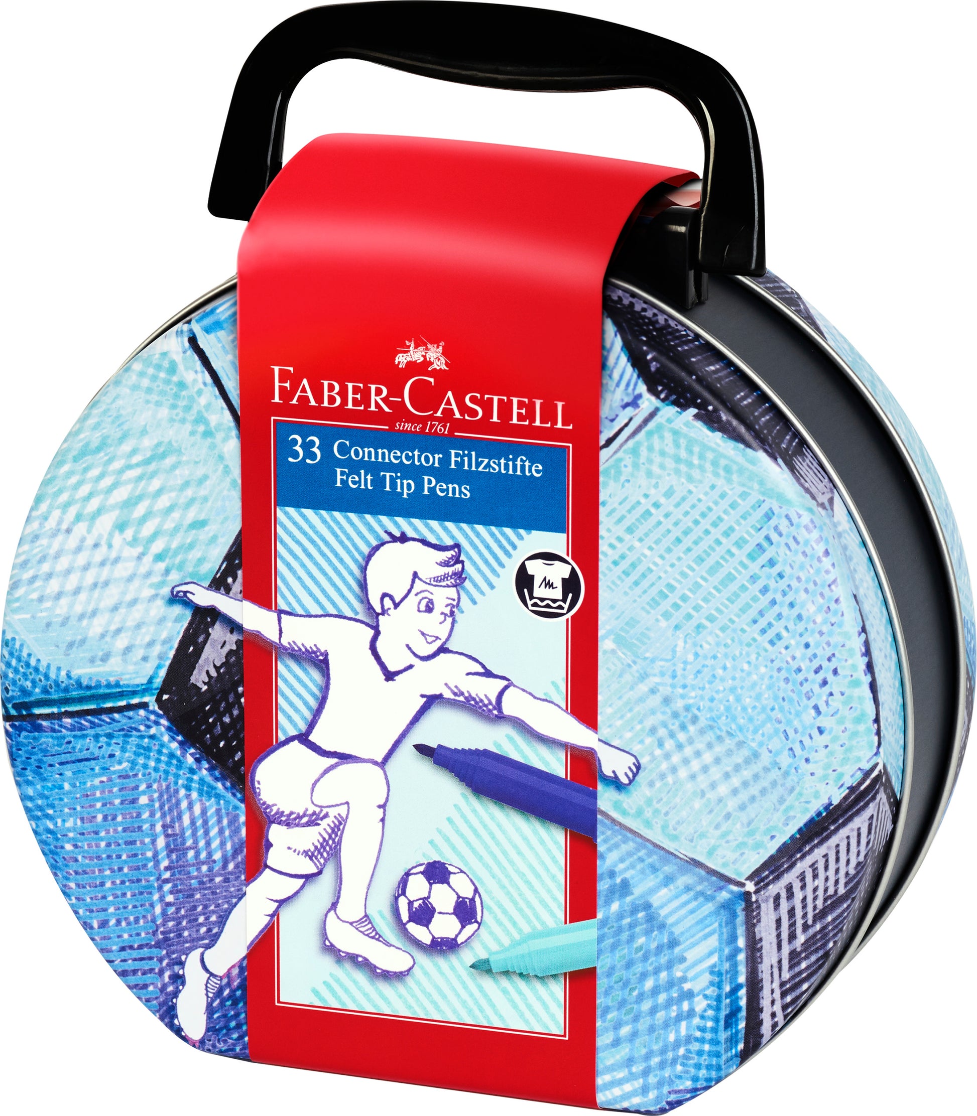 FABER-CASTELL Connector Filstifte 155538 Fussballcase