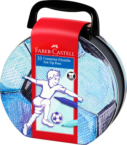 FABER-CASTELL Connector Filstifte 155538 Fussballcase