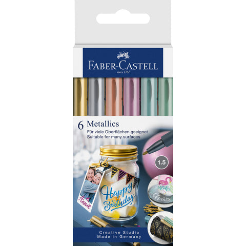 FABER-CASTELL Metallics Set 1.5mm 160706 assortiert 6 Stück