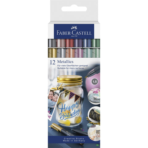 FABER-CASTELL Metallics Set 1.5mm 160713 assortiert 12 Stück