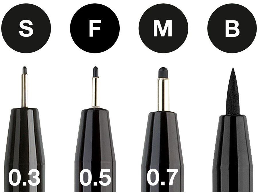 FABER-CASTELL Pitt Artist Pen 167100 schwarz 4 Stück