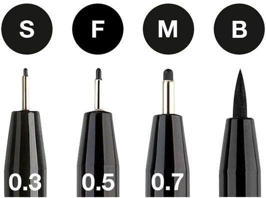 FABER-CASTELL Pitt Artist Pen 167100 schwarz 4 Stück