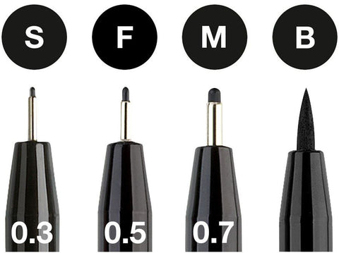 FABER-CASTELL Pitt Artist Pen 167100 schwarz 4 Stück