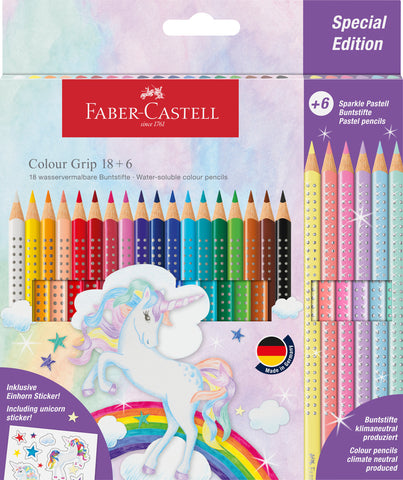 FABER-CASTELL Farbstifte Colour Grip 201543 Einhorn 18 + 6