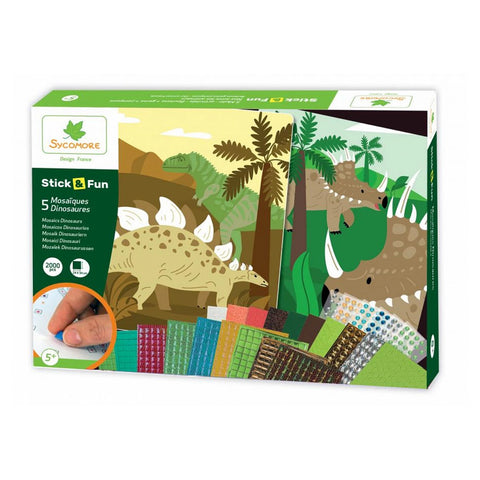 STICK'N FUN XL MOSAIQUES DINOSAURES (FR-DE-IT)