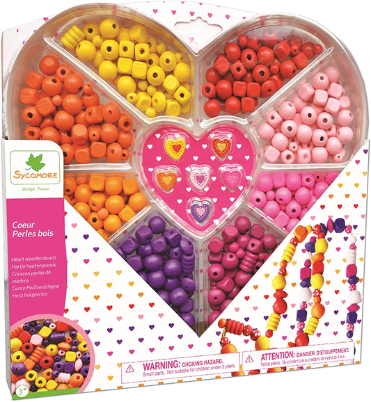 MINI COFFRET CŒUR PERLES BOIS DISPLAY ASSORTI (FR-DE-IT)