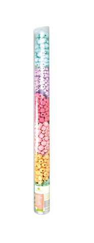 TUBE PERLES BOIS COULEURS PASTELS EN DISPLAY (FR-DE-IT)