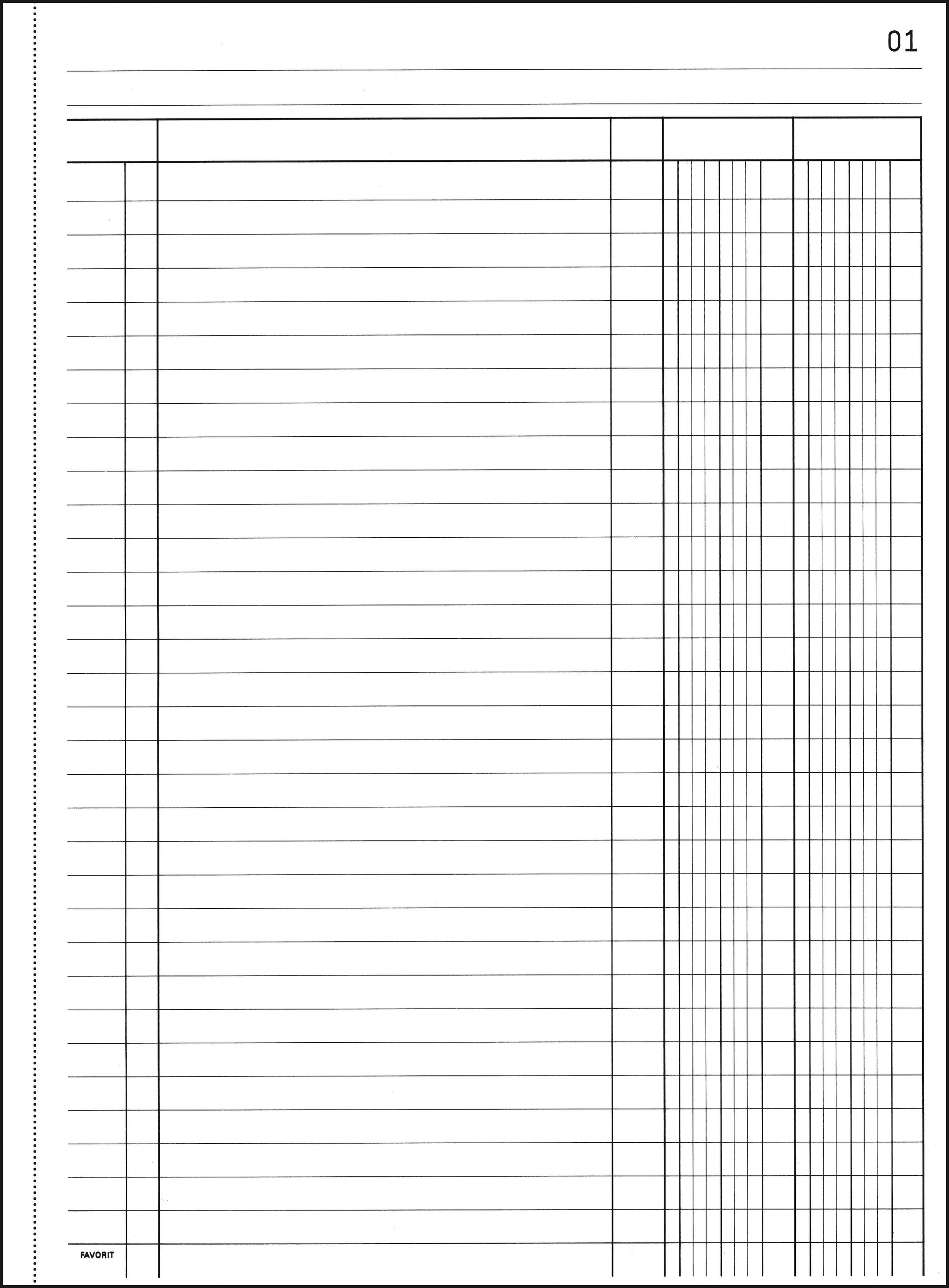 FAVORIT Durchschreibebuch 2 Kolonnen 368 OK N weiss/weiss, nummeriert,D/F/I