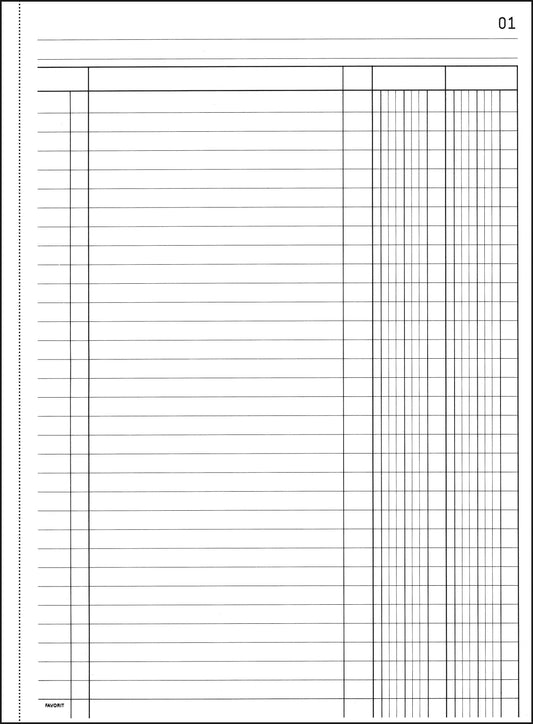 FAVORIT Durchschreibebuch 2 Kolonnen 368 OK N weiss/weiss, nummeriert,D/F/I