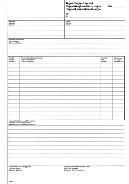 FAVORIT Regierapport D/F/I A4 9173 weiss/weiss 50x3 Blatt