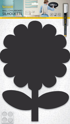 Securit® Wandkreidetafel Silhouette Blume, 28x43cm
