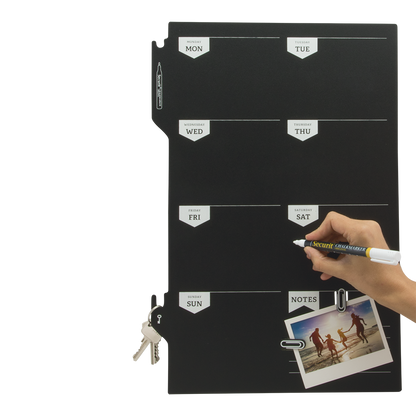 Securit® Wandkreidetafel Silhouette Wochenplaner, 30x50cm