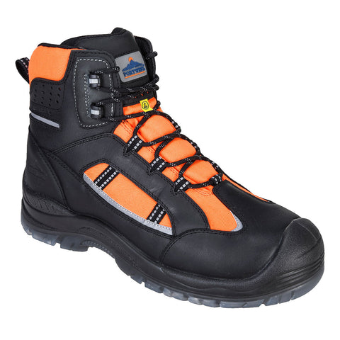 Portwest Compositelite Retroglo Stiefel S3 mit Warnschutzelementen WR ESD