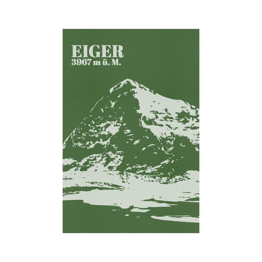 Kultstoff - Küchentuch Eiger-Berg dunkelgrün - Alpenflair 🏔️✨