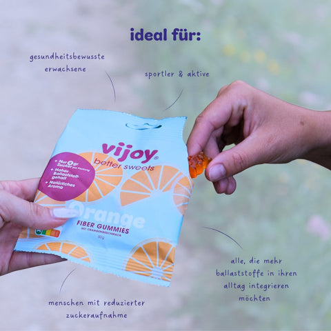 vijoy Fiber Gummies Erdbeere, 50g