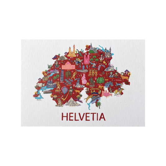 Atelier Avantgarde Postkarte, Helvetia Wimmel