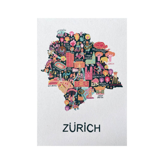 Atelier Avantgarde Postkarte, Zürich Wimmel