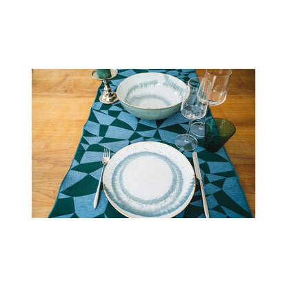 MEYER-MAYOR Tischläufer Mikado, 140 x 52 cm, Blau-Grün