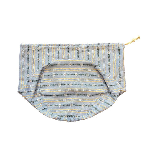 KULTSHTOFF - Wäschetasche Edelweiß Blau Klein 30 l - Alpiner Charme für Zuhause 🧺✨