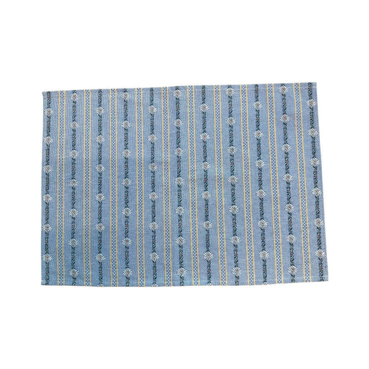 Kultstoff - Tischset Edelweiß Blau, 52 × 38 cm - Alpiner Tischschmuck ✨🗻