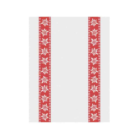 KULTSHTOFF - Pano de loiça Edelweiss com borda vermelha - Encanto alpino, ultra-absorbente ✨🧺
