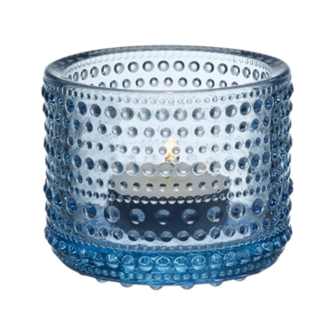 Iittala - Kastehelmi te-lysestake - akvablå glød