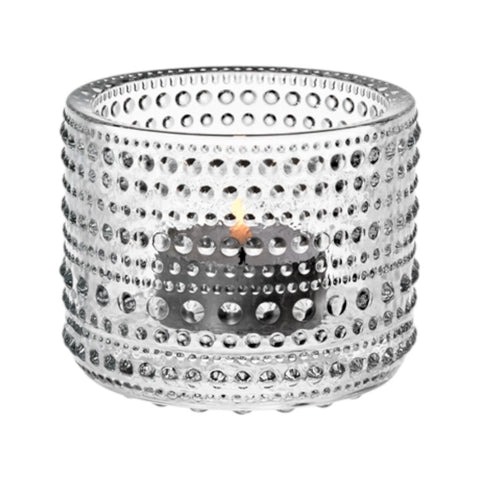 Iittala - Portavelas para vela de té Kastehelmi - Vidrio finlandés atemporal ✨🕯️